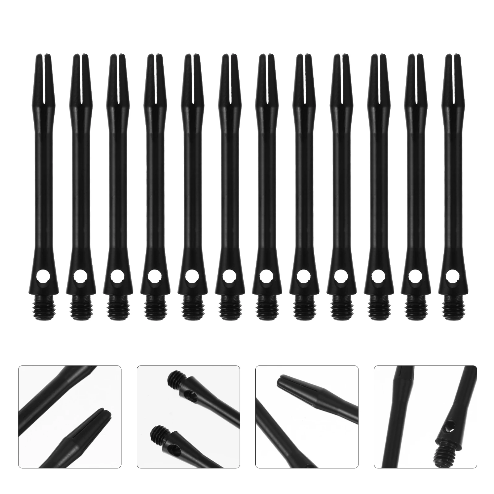 12pcs Black Dart Standard Dart Shaft Shaft Accessories Quality Material Compatible 2BA Thread Metal Outdoor Toys