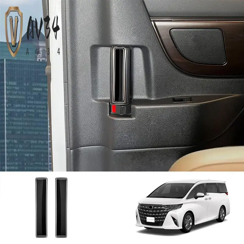 

AV34-Car Middle Door Button Frame Trim Sticker Interior Accessories For Toyota Alphard/Vellfire 40 Series 2023+