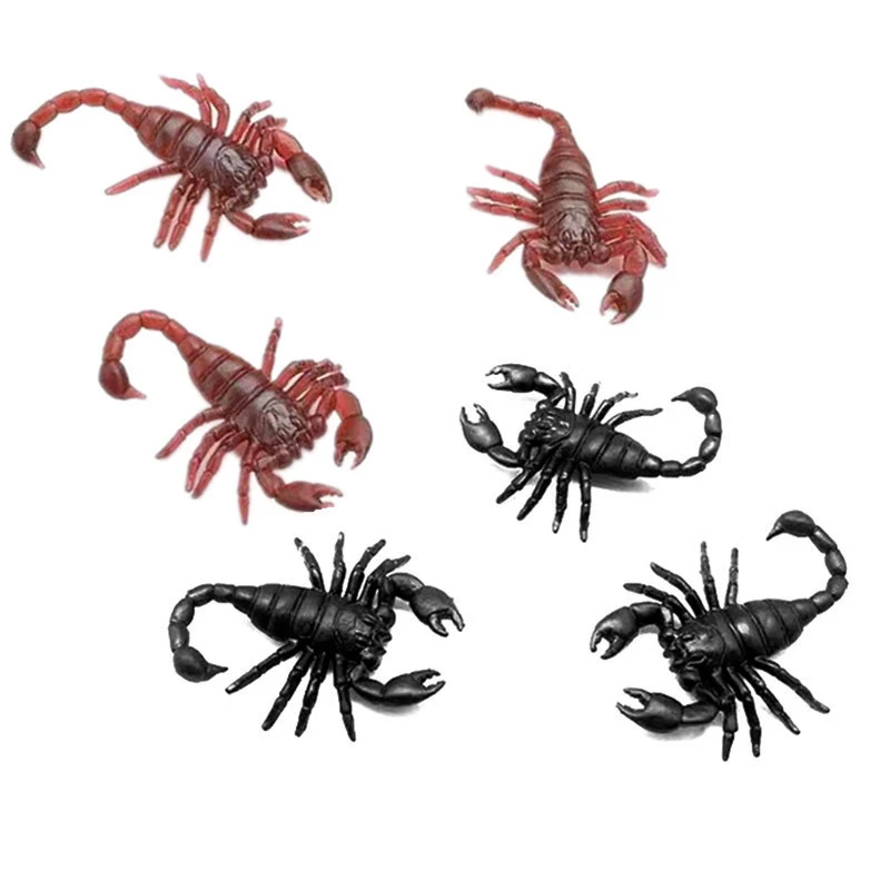 10pcs Toy Simulation Scorpion Terror Worm Toys April Fools' Day Novelty Funny  Nausea False Scorpion Frightening Prop Toys