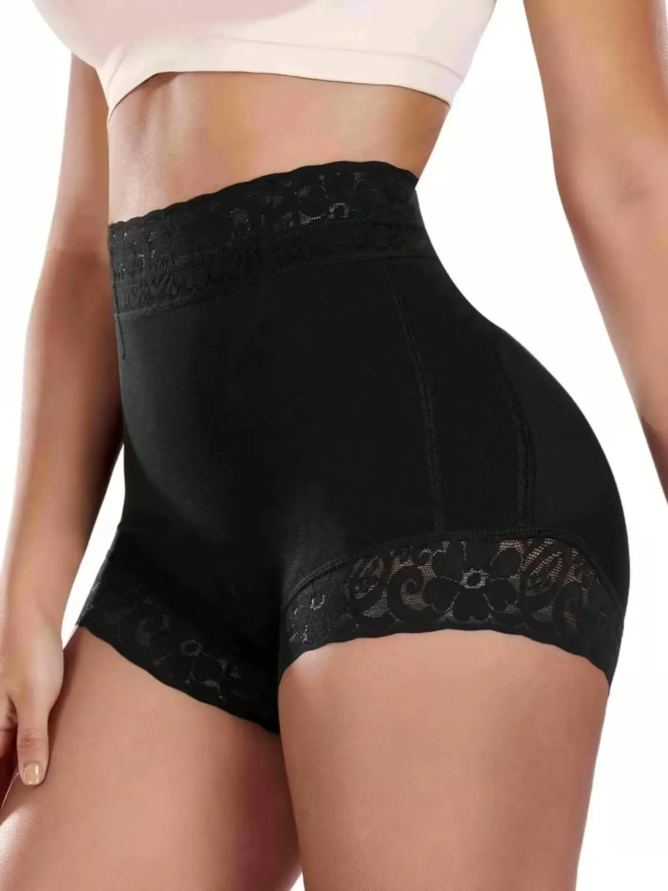 Women's Solid Color Butt Lifting Shapewear Shorts Tummy Control Body Shaper Comfortable Hip Enhancer Underwear Everyday Wear