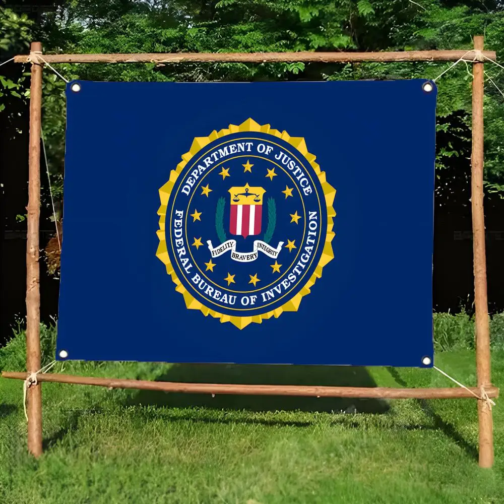 agency federal F-Federal Bureau of Investigation Flags Daily four ring borderless design indoor outdoor decor easy hang install