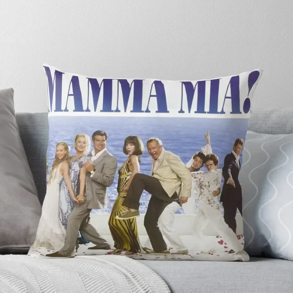 

Mamma Mia Cast Poster Throw Pillow Pillows Aesthetic Cushion Child covers for pillows Christmas Covers pillow