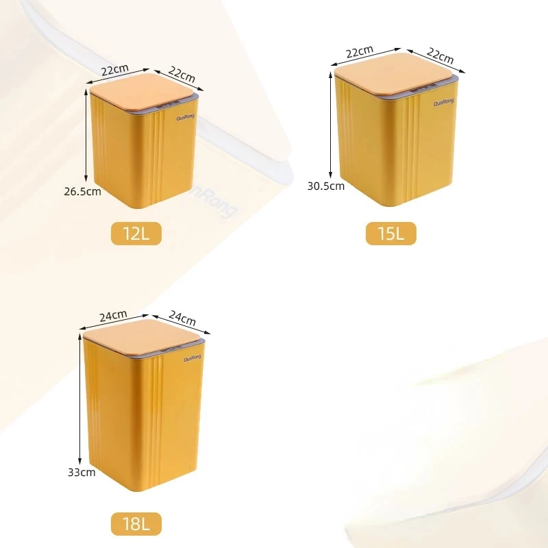 Imagem -06 - Lixeira Inteligente de Indução Automática Caixas de Resíduos de Toque Elétrico Cozinha Banheiro Vaso Sanitário Cesta de Lixo 1220l