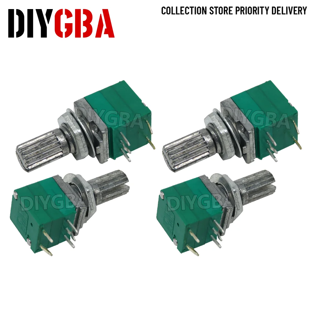 5pcs RV097NS 5K 10K 20K 50K 100K 500K B5K with a switch audio 5PIN shaft 15mm amplifier sealing Potentiometer new