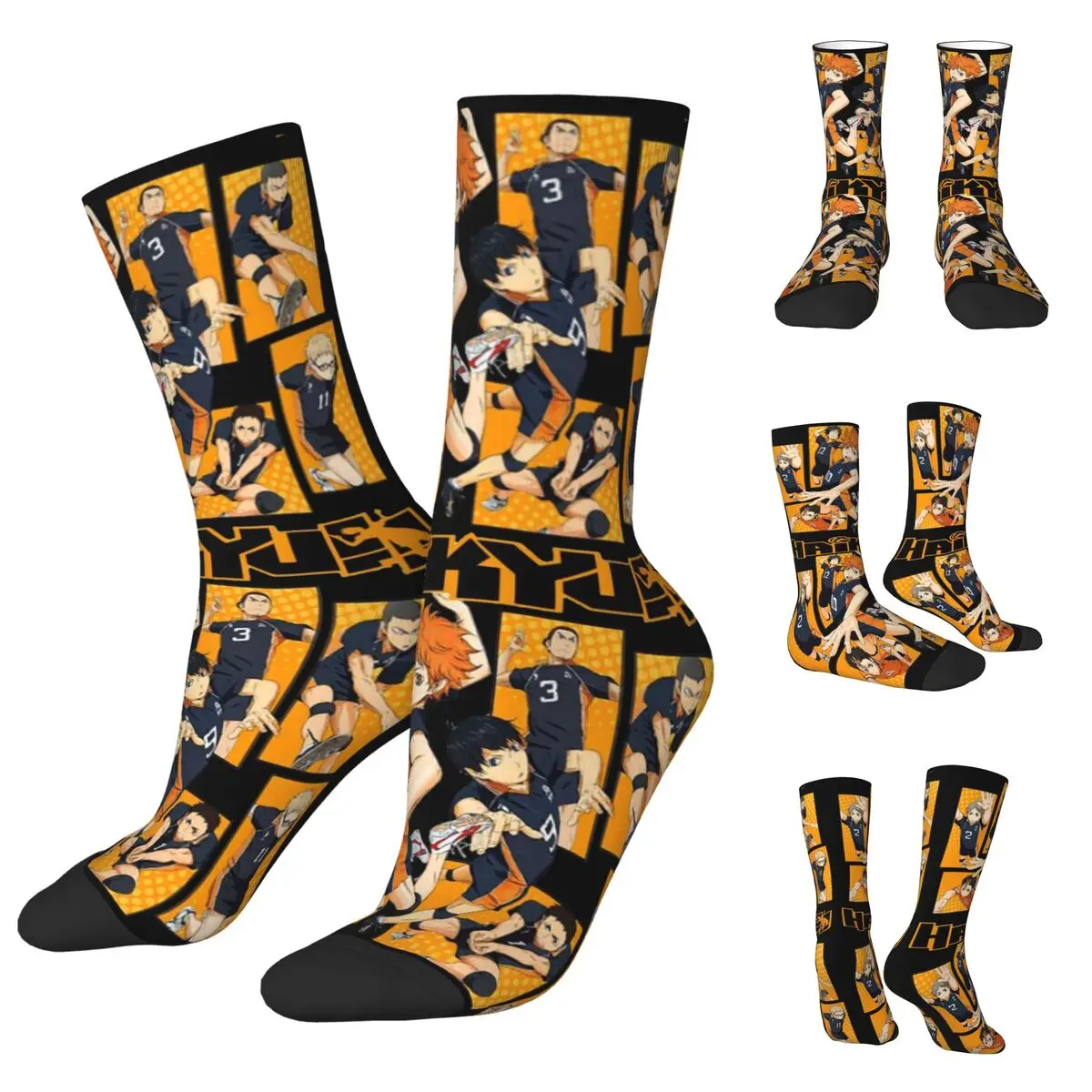 Haikyuu Volleyball Kuroo Tetsurou Kozume Kenma Anime Men and Women printing Socks,Windproof Applicable through Dressing Gift