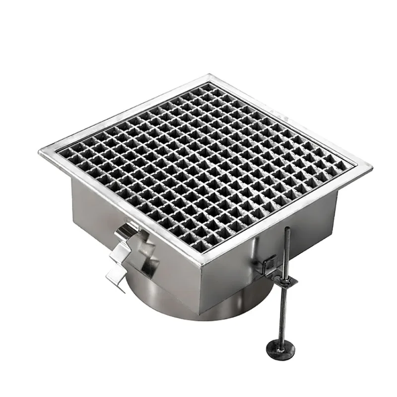 Sanitary industrial drainage channels, stainless steel floor drain grilles for commercial kitchens