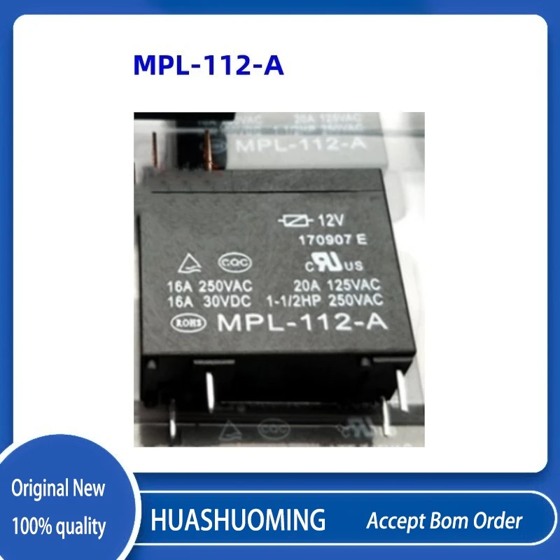 

new 10PCS/LoT MPL-112-A-T MPL-112-A-T-12VDC MPL-112-A-12VDC MPL-112-A MPL 112 A T 4PIN 16A