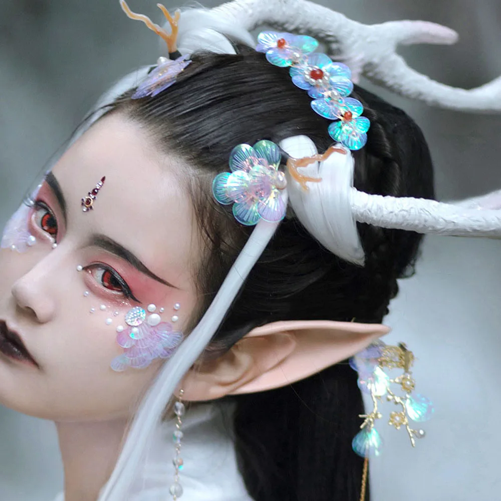 魚の鱗のようなグリッターパウダー アイアクセサリー フェイスシャイニーゲル顔料 アイメイクアップ スパンコール アイコーナーステッカー シェルスパンコール