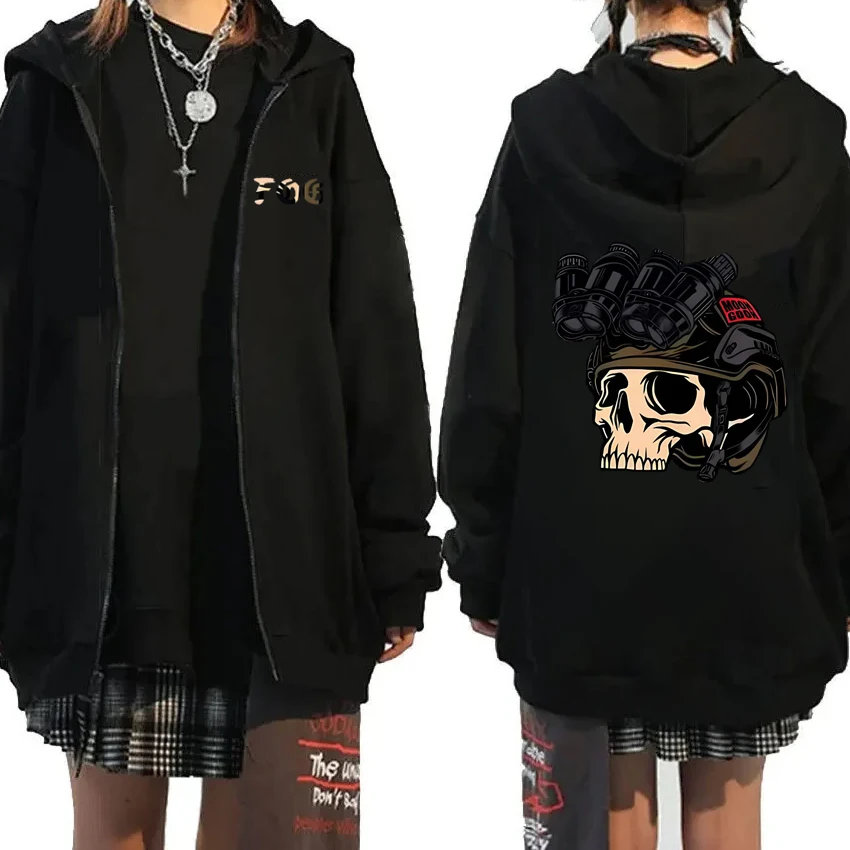 

Hot Sale Forward Observations Group Skull Graphics printed Zipper Hoodie Men women vintage punk Coat Unisex Casual Fleece Jacket