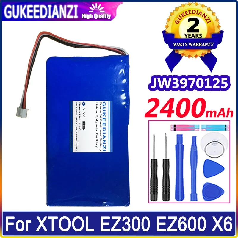 

Аккумулятор GUKEEDIANZI JW3970125 2400mAh для XTOOL EZ300 EZ600 X6 P52 PS2 PS70 Pro PS80 Диагностика автомобиля OBD2 OBD 2 батарея