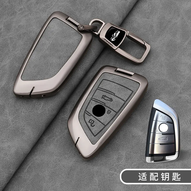 Car Zinc Leather Key Case Cover Chain For BMW F30 F11 X3 F25 Serie 1 E39 X4 G20 X5 G05 F40 X6 F44 216 X1 G30 320i Car Accessoris view 3