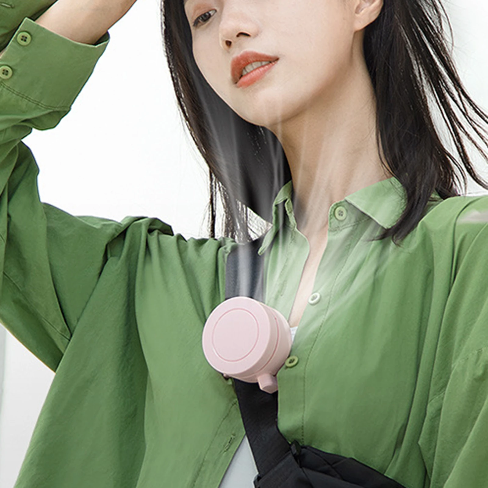 ไร้ตะเข็บ Mini พัดลมคอเอวพัดลมพัดลมระบายความร้อน USB พัดลมสำหรับตกปลากลางแจ้ง3ความเร็วพัดลมตั้งโต๊ะ360ปรับลม