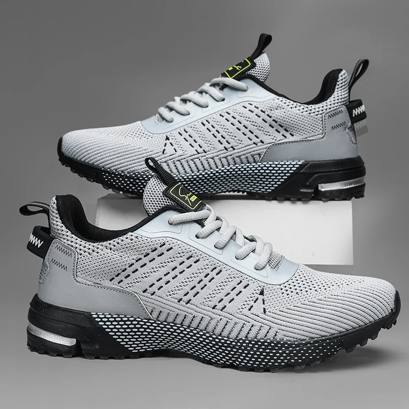 Running Shoes for Men Outdoor Sports Walking Shoes Men's Shock-Absorbing Lace-Up Sports Shoes Suitable for Street Jogging Hiking