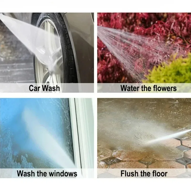 

High-Pressure Water Gun Household Car Wash Water Black Car Wash Nozzle Diamond Water Car Wash Gun Watering Pipe