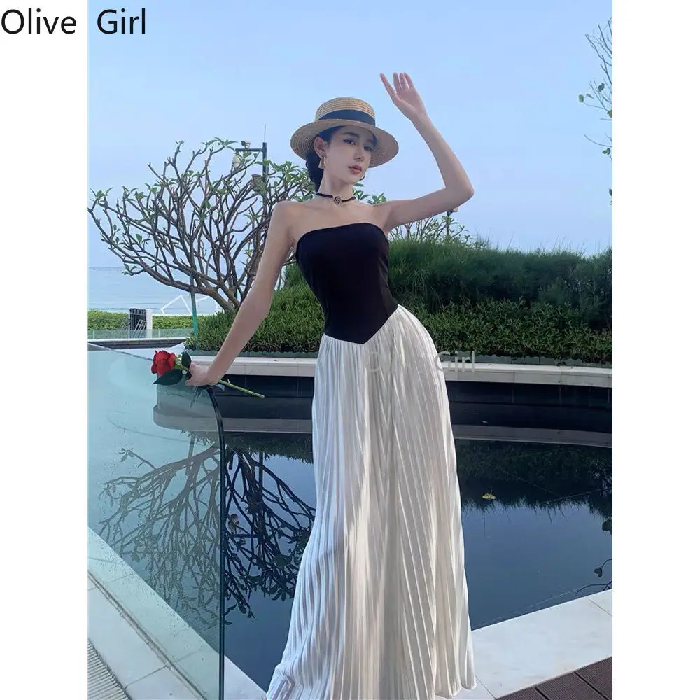 หนึ่งไหล่เซ็กซี่ชุดผู้หญิง Beach Party ฤดูใบไม้ผลิฤดูร้อนหรูหราชุดกระโปรงยาวสําหรับสตรี