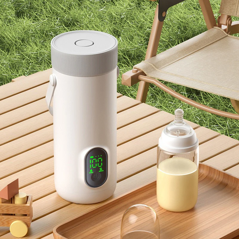 업그레이드 된 충전식 전기 주전자 여행용 무선 충전식 가열 컵 Bab 용 끓는 우유 병
