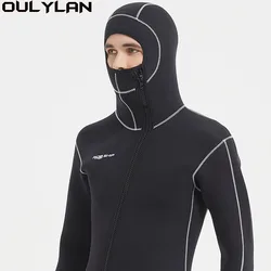 Oulylan Diving Suit  Wetsuit Men's Scuba Warm  5MM Neoprene Hooded Split Diving Snorkeling Surfing Spearfishing Suits