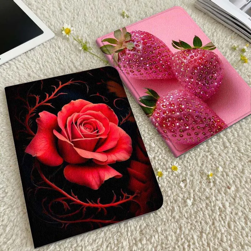 

Red Rose Background Gift Tablet Case For Xiaomi Redmi Mini Pad SE K 2 4 5 6 7 8 2023 2025 11 8.8 11.2 10.1 Pro