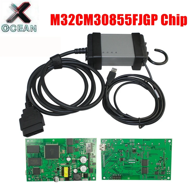 EWD PRO 2014D Car Diagnostic Scanner EWD 1:1 Full Chips Protocols Green Board M32CM30855FJGP Main Processor