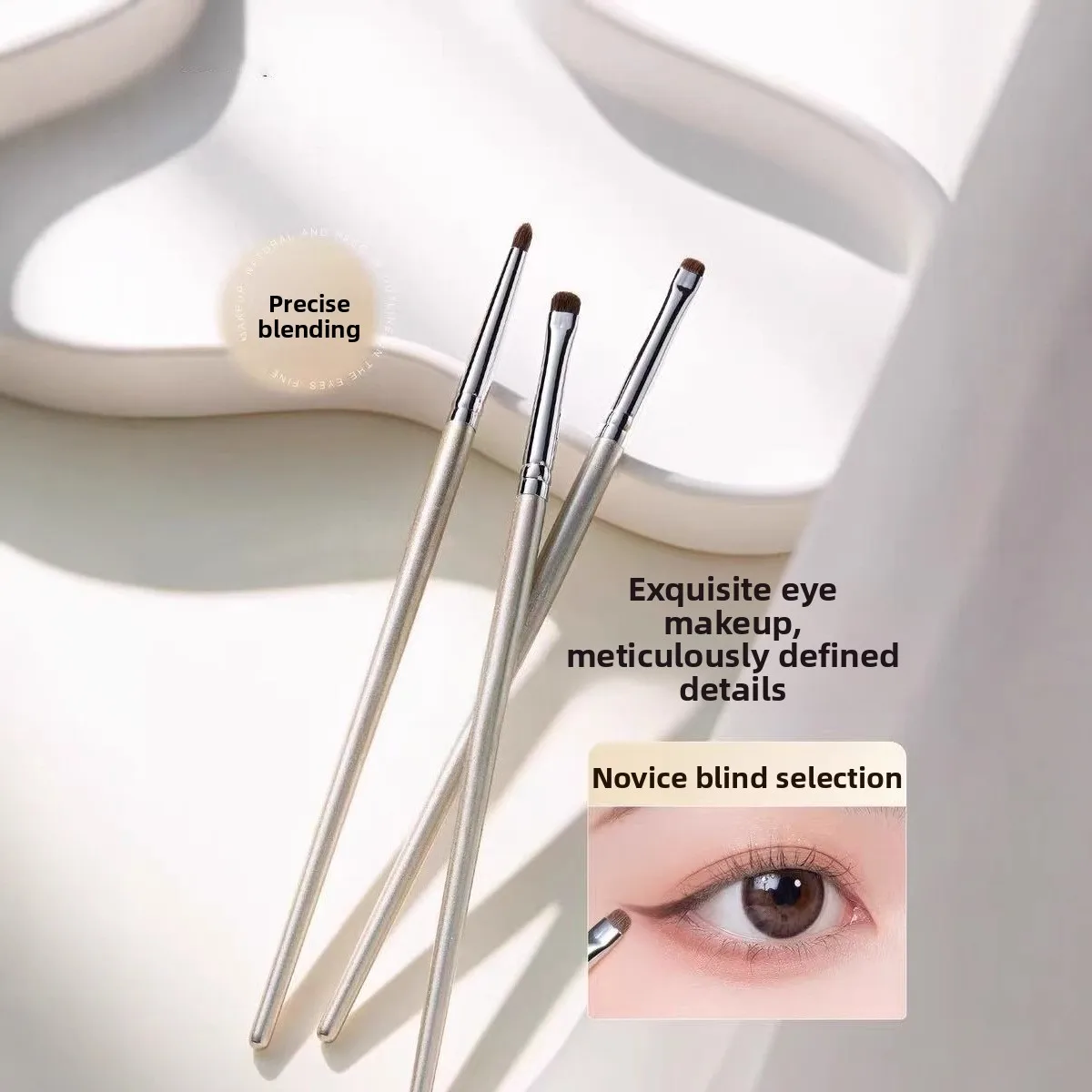 Pony Hair Eye Shadow Brush Set, Small Detail Eye Makeup Brushes for Blending Crease Eyeliner, Concealer Professional Makeup Tool