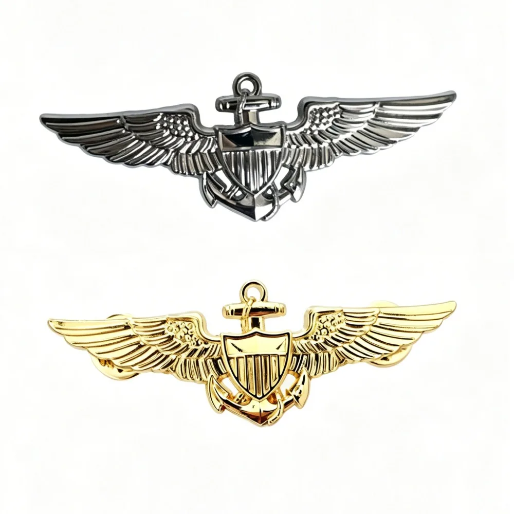 American Collar Flower Shoulder Badge Chest Badge Hat Badge Skill Qualification ASU Dress Regular Wear Collection Metal Brooch