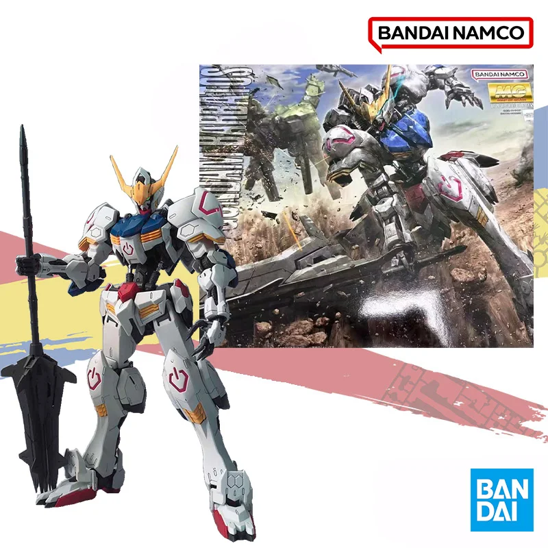 반다이 오리지널 MG 1/100 시드 건담 BARBATOS 애니메이션 액션 피규어 조립 모델 키트, 로봇 수집 취미 장난감, 어린이용 선물