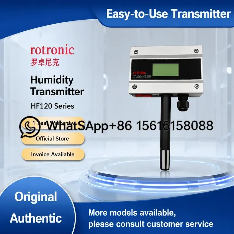 Original Rotronic HF120-WB1XD1XX Temperature Humidity Sensor Duct Wall Mounted Analog Output High Precision HVAC Industrial