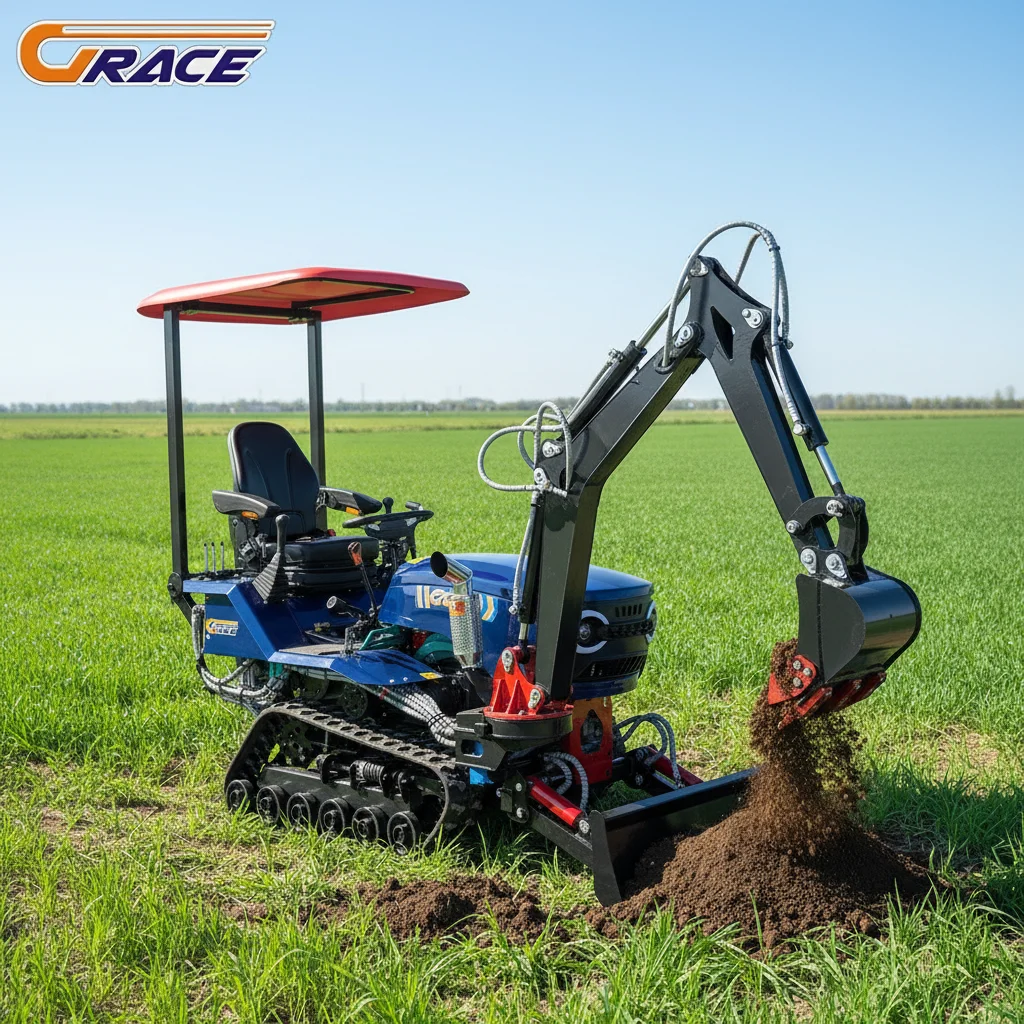 

Customize 50hp Crawler Tractor With Bulldozer And Excavator Attachment