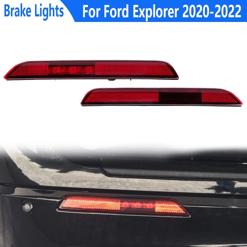 Odblaskowe światło tylnego zderzaka samochodu dla Ford Explorer 2020 2021 2022 tylne światło przeciwmgielne tylne światła akcesoria samochodowe