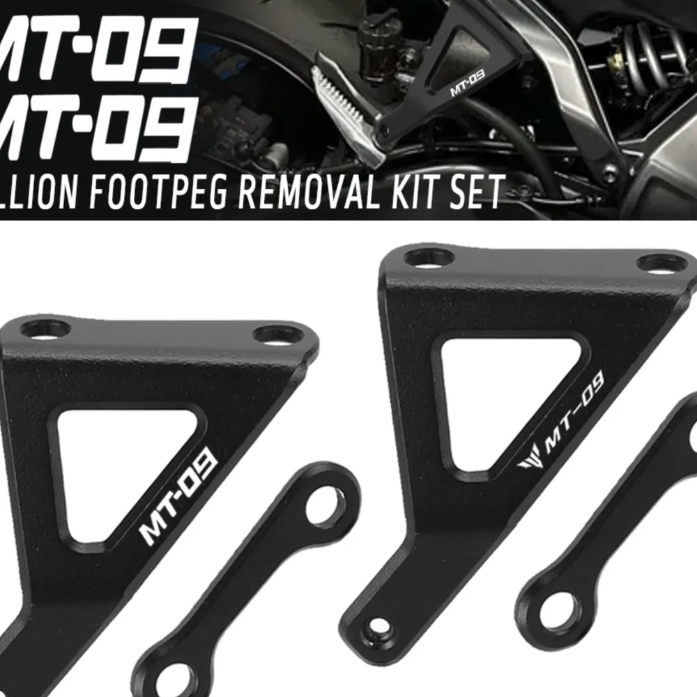 

Pillion Footpeg Removal Kit Set 2026 Motorcycle MT 09 FOR YAMAHA MT-09 MT09 SP 2024 2025 Rear Foot Pegs Footrest Blanking Plate