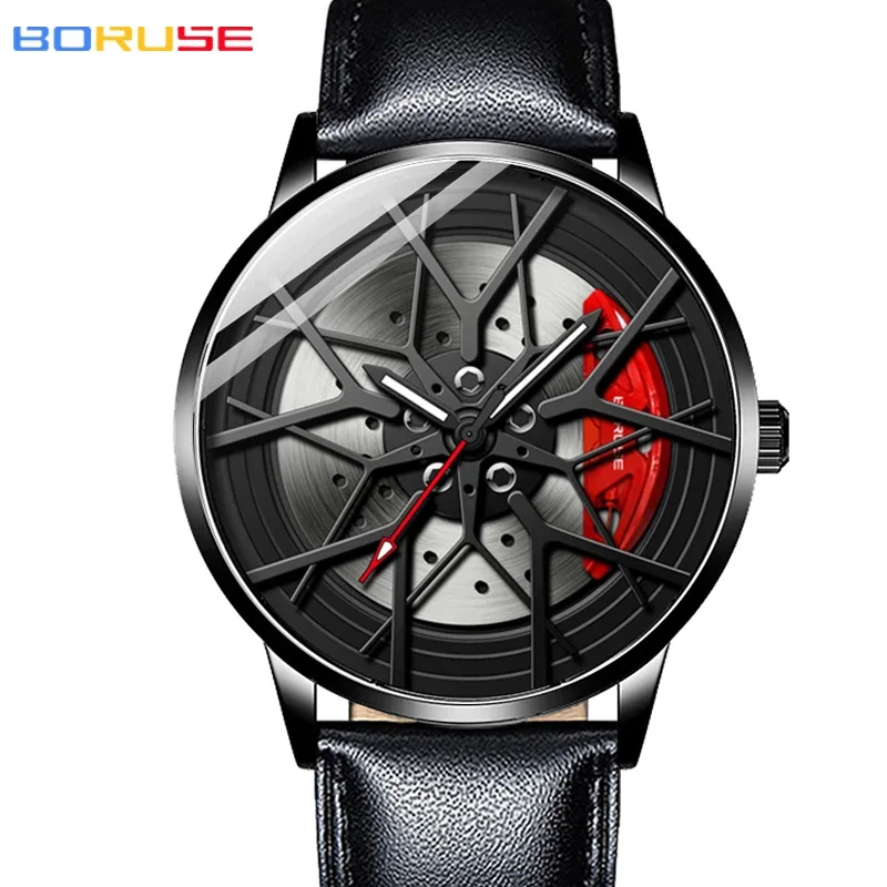 

Business Men Fashion Watches Analog Leather Men Quartz Watches Casual Business Mens Clocks Necklace Sets Ramadan Gifts