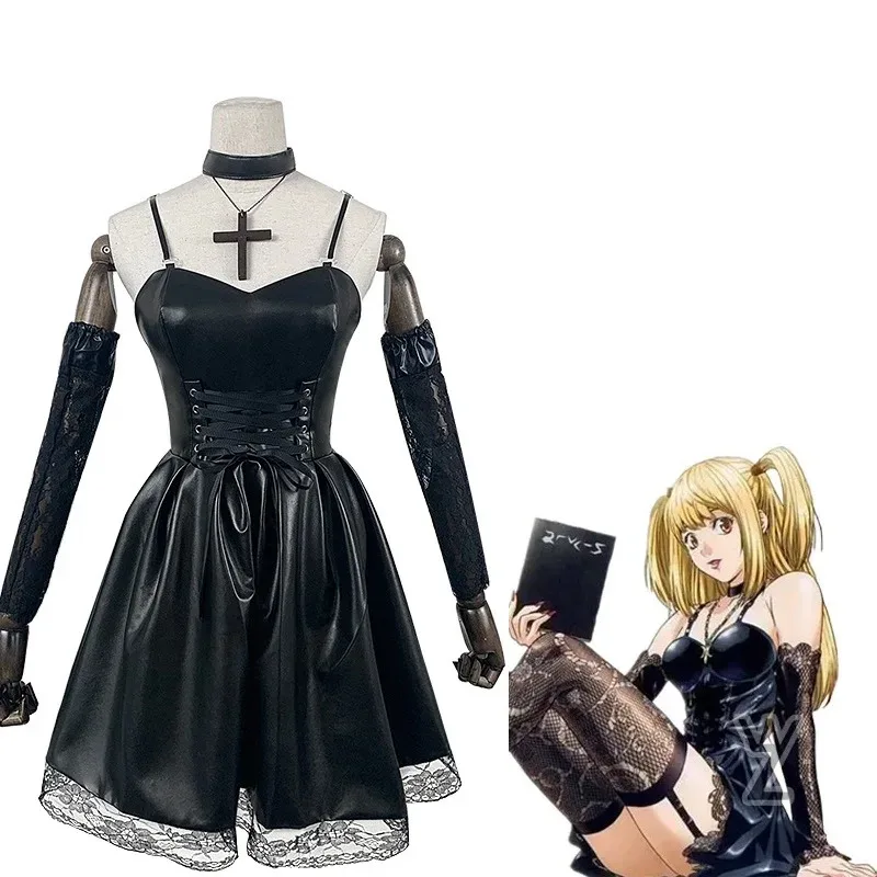 AIAI 2025Аниме МисаМиса Косплей Костюм Миса Амане Платье Черная Одежда Золотой Парик Хэллоуин Cos Одежда Смерти
