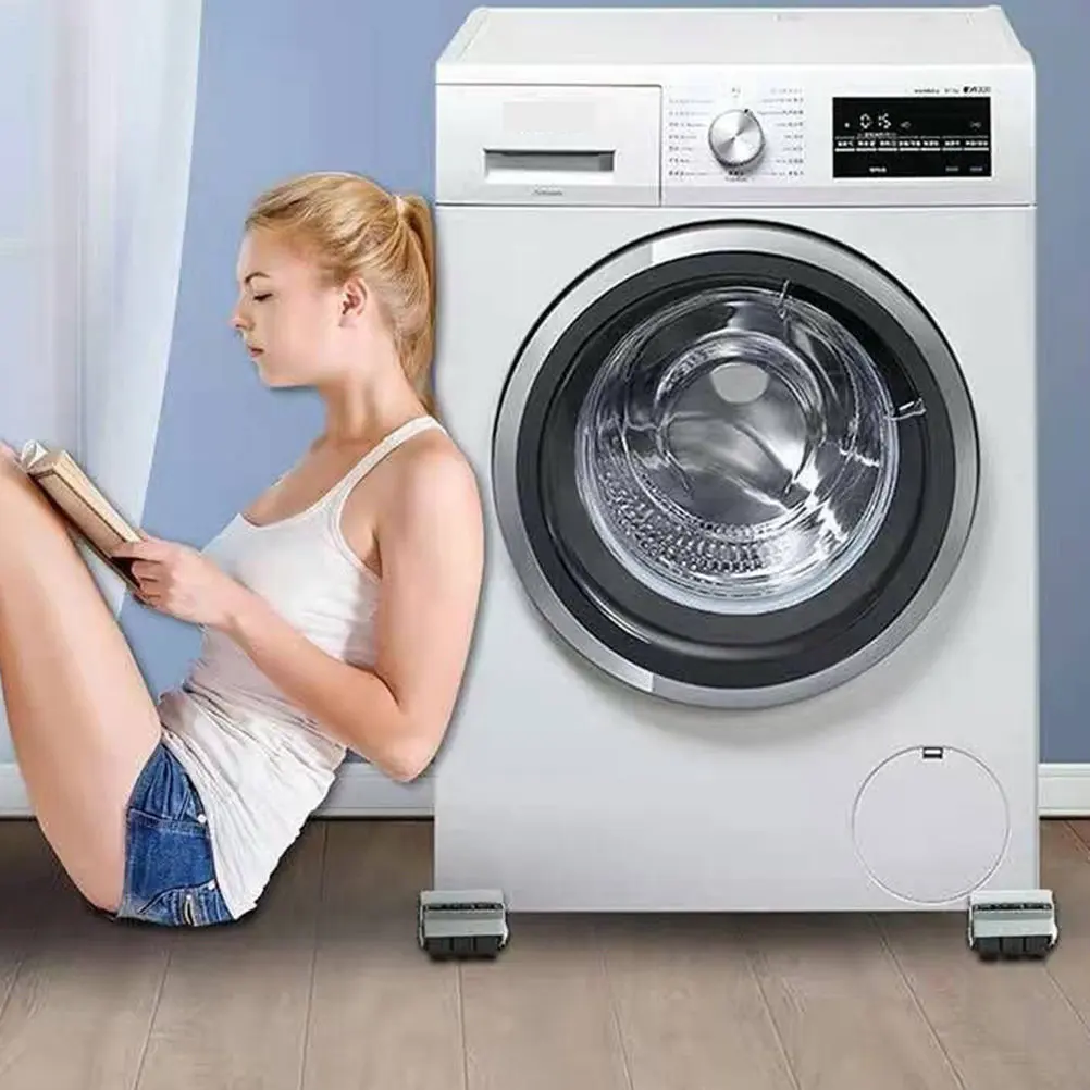 1Pair Appliance Roller Stand Refrigerator Wheels Washer Dryer Pedestal Washing Machine Base Heavy Duty 24-Wheel Support