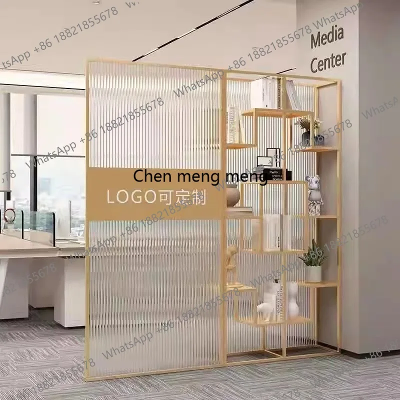 

Стойка ресепшн компании, стеклянная витрина Changhong, перегородка для офиса, экран для выставочного зала, настенная полка с логотипом и изображением