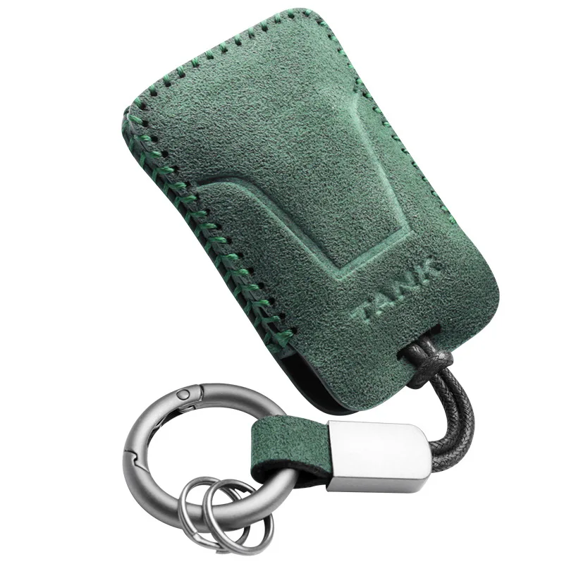 

Premium Suede Car Key Case Cover Holder Key Shell Buckle for Tank 300 & Wey Cyborg Edition