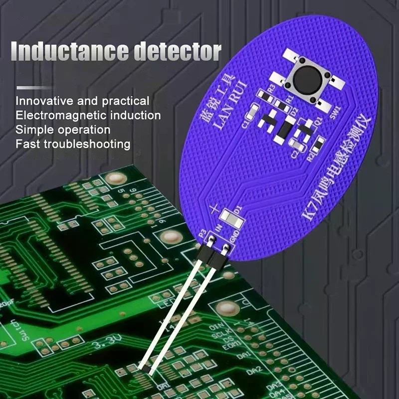 Lanrui K7 Inductance Tester Mobile Phone Motherboard Repair Tool Electromagnetic Detection Device with Red Light Fault Indicator