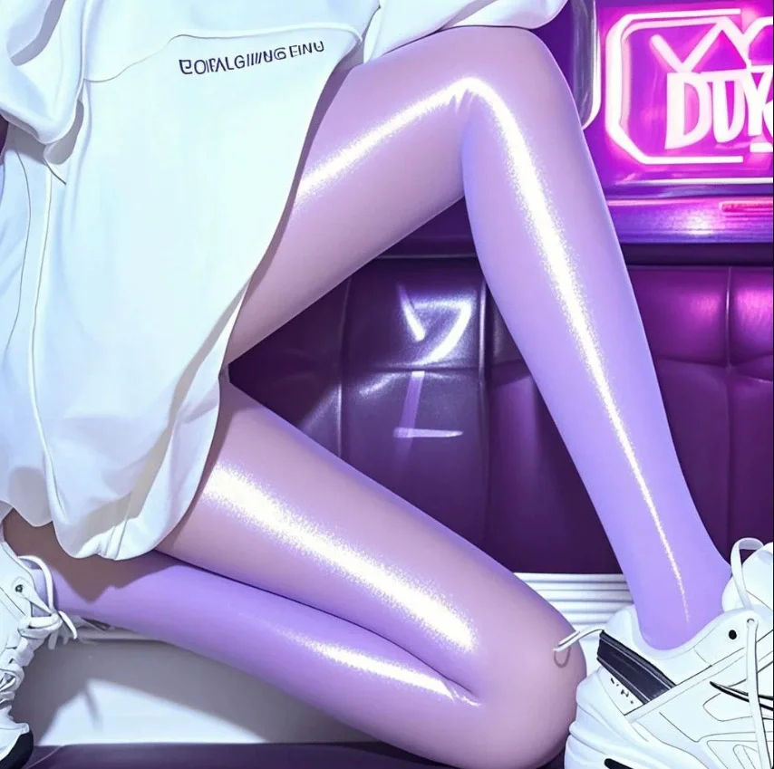 Multi-color Oil Shiny Socks Sexy Women Oil Smooth Shiny Sheer Tights Stockings Men Pants Spring Summer Delicate Glossy Pantyhose