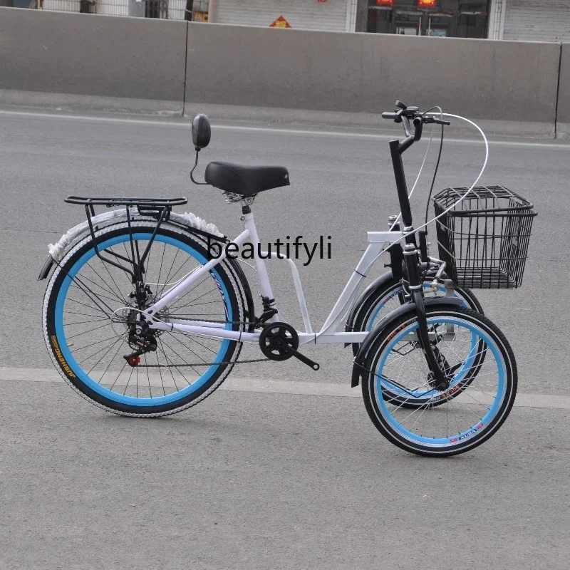 Inverted Three-Wheeled Bicycle, Human Scooter for Middle-Aged and Elderly People  Disc Brake, Variable Speed Pick-up