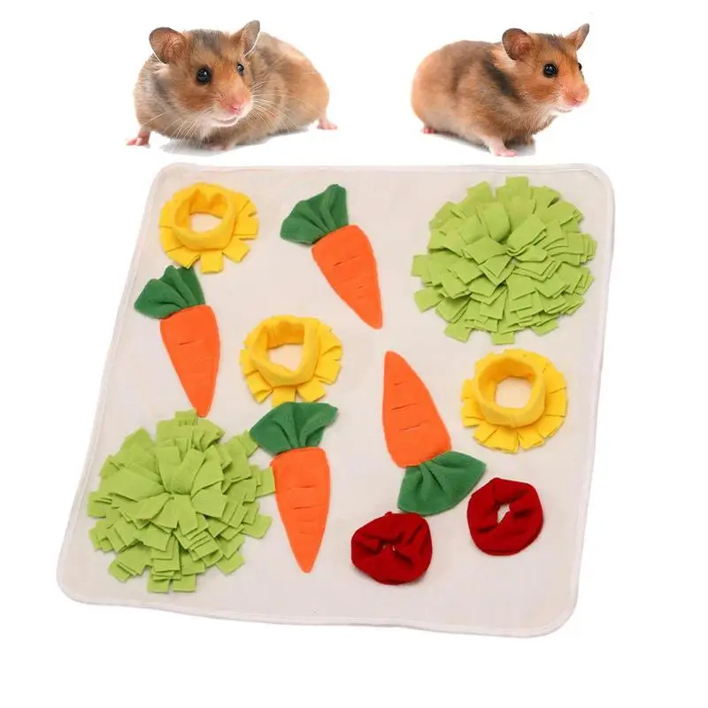 Guinea Pig Foraging Mat Boredom-Busting Pet Game Pet Sniffing Pad With Non-Slip Bottom Suitable For Ferrets Hamsters Slow Feed