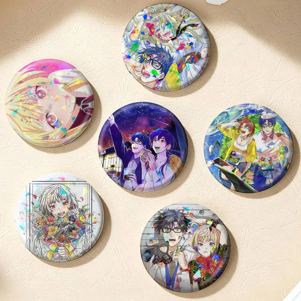 Gero and Kinosaki Marriage Toxin Anime  75mm 44mm 25mm Accessories Toys Badge Brooch Backpack Hat Pins