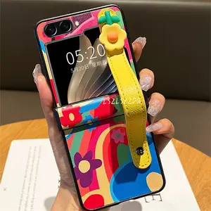 Heart Strap Housing For Z fold, Kawaii Case For Samsung Z fold, Rainbow Case For Z newest fold