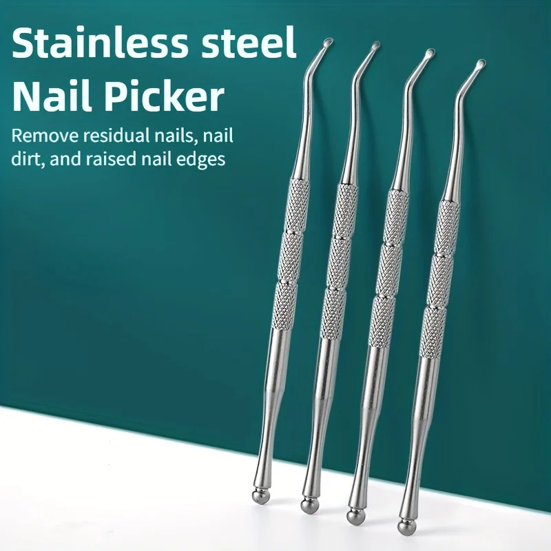

1/2/5pcs Ingrown Toenail & Fingernail Care Kit - Stainless Steel Nail Pick, Lifter & File Set for Relief Manicure ToolsToenails