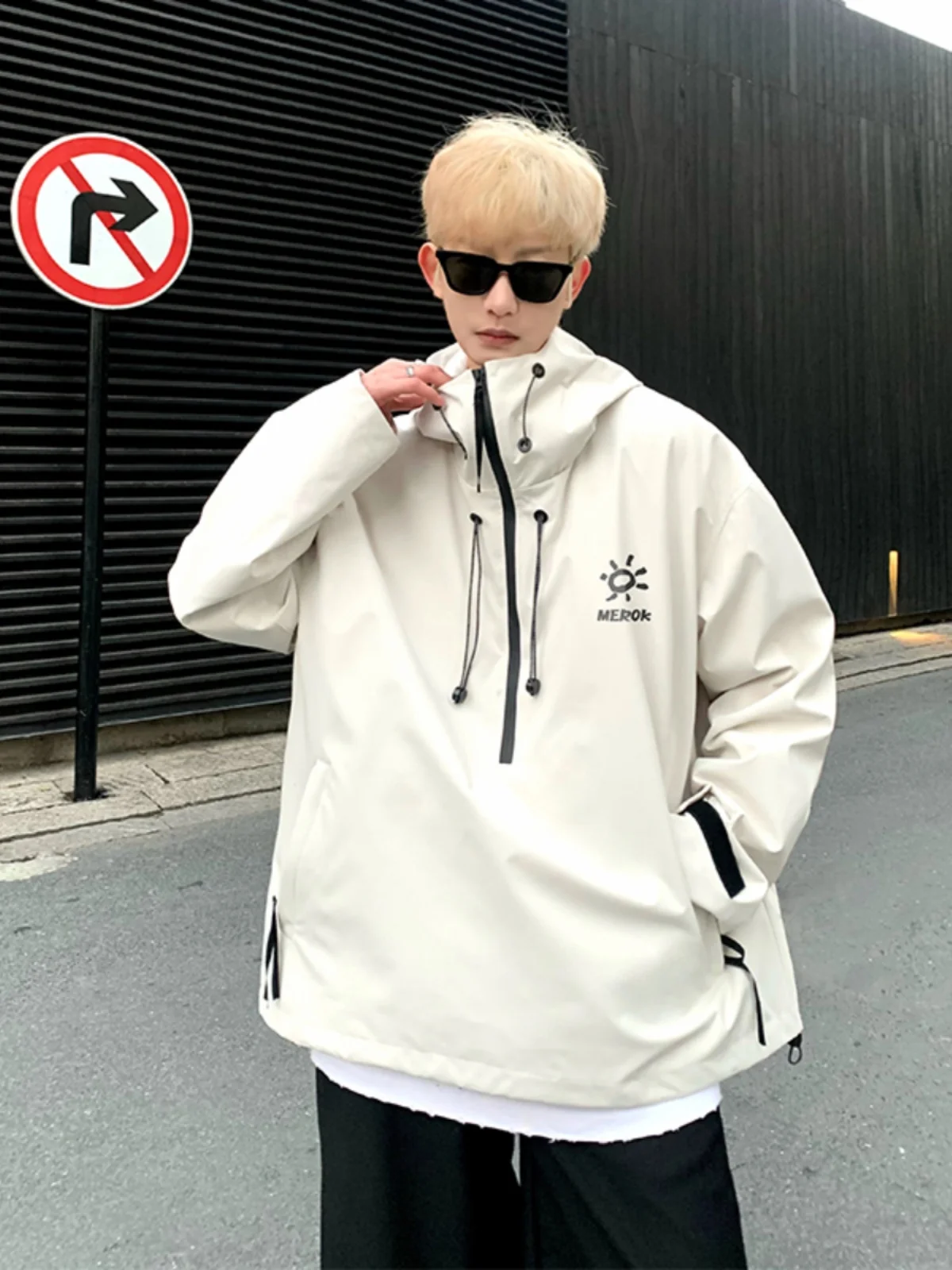 

Men's Spring Autumn Jaet Climbing Windproof Workwear Faion Brand American Sle Functional Outdoor Clothing Zipper Decora...