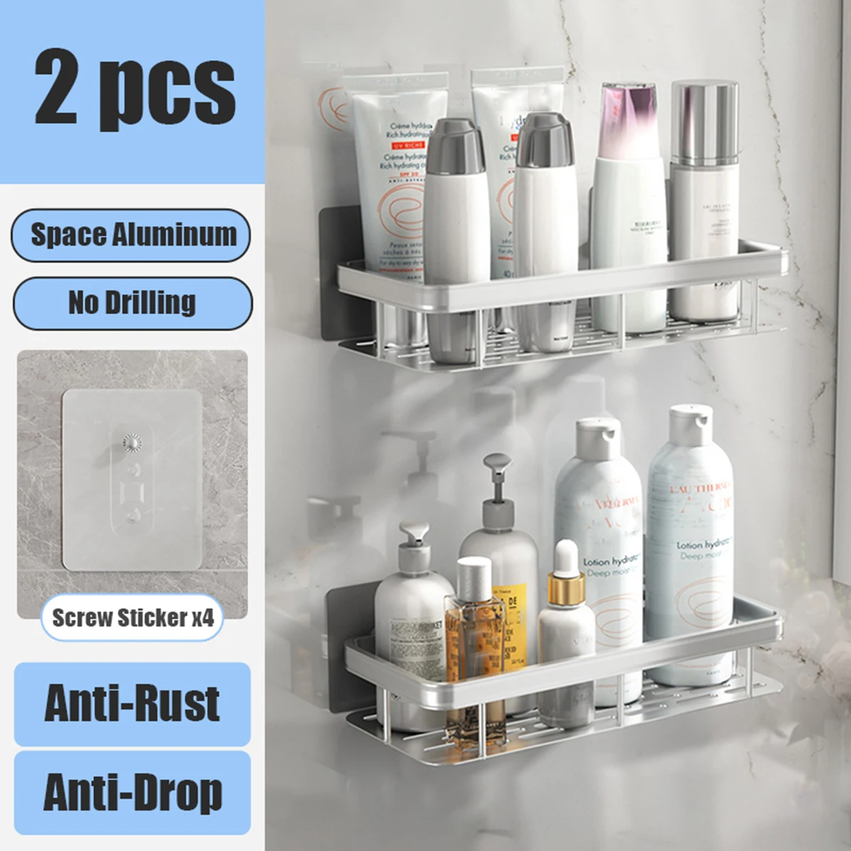 Badkamer  Opslag rek  Geen boor  Planken  Op de muur gemonteerd  Hoekplank  Douchehouder  Voor toilet  Shampoo-organizer  Badkameraccessoires
