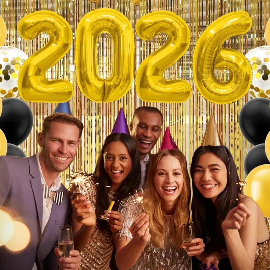 2026 بالونات 40 بوصة ذهبية 2026 رقم بالون 2026 احباط بالون 2026 زينة بالونات التخرج 20 22 26 60 62 رقم بالون