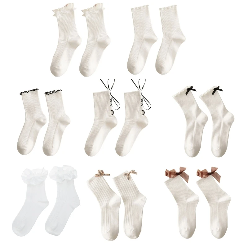 

Lace Short Sock For Women Lolit Sock White Sock for Women JKSock Frilly Ruffle Sock JKStocking Tube Sock