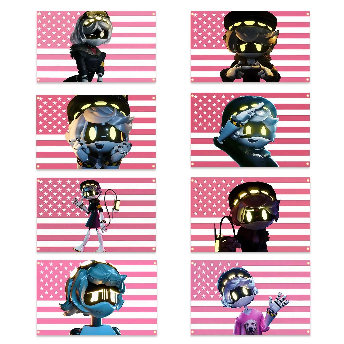 60x90cm/90x150cm M-Murder D-Drones N Flag Tapestry Character Design Wall Hanging Art Banner For Bedroom Home Outdoor Decor