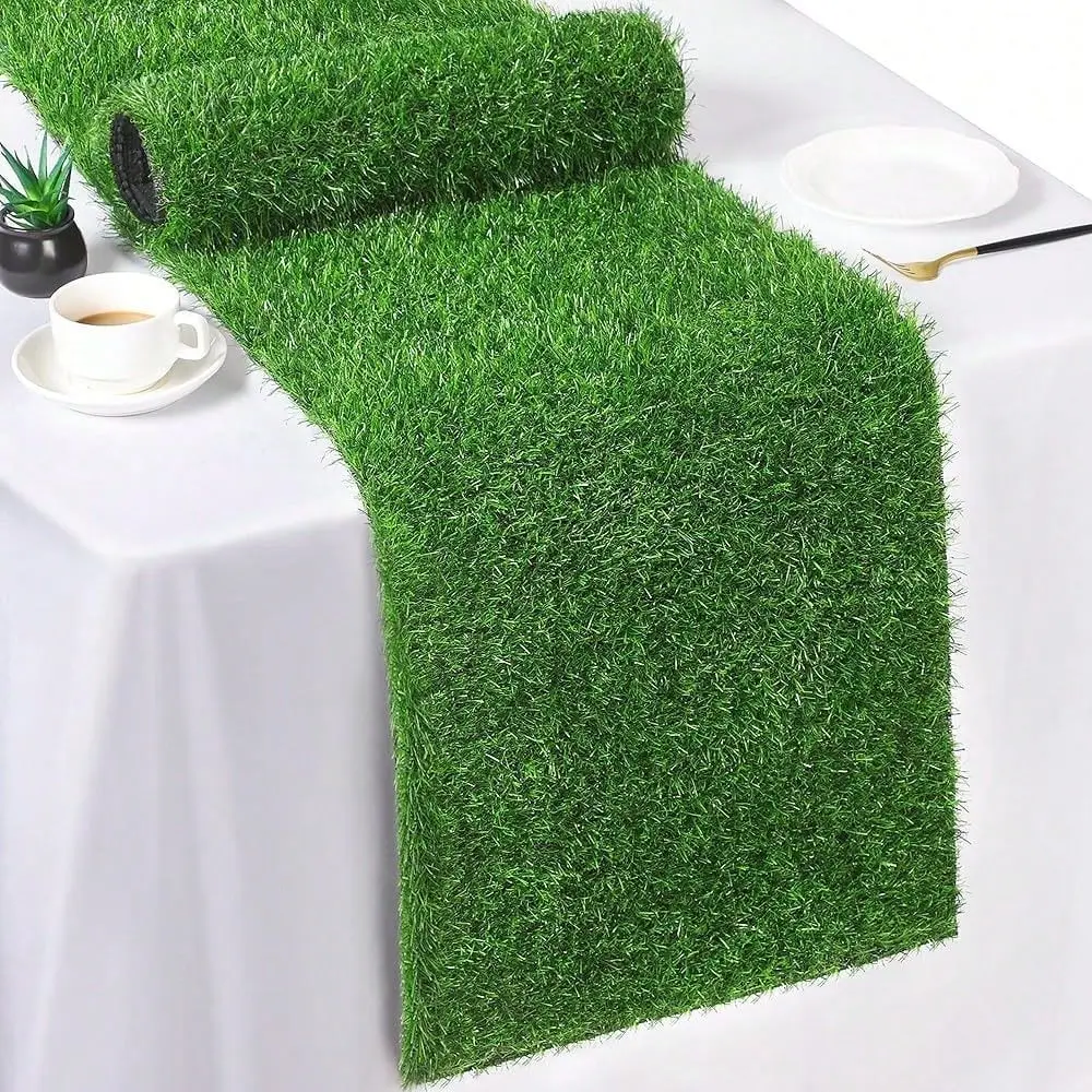 

Artificial Grass Table Runner 12 X 36 Inch Green Synthetic Grass Carpet Rug For Table Decorations, Spring, Summer, Wedding, Bir