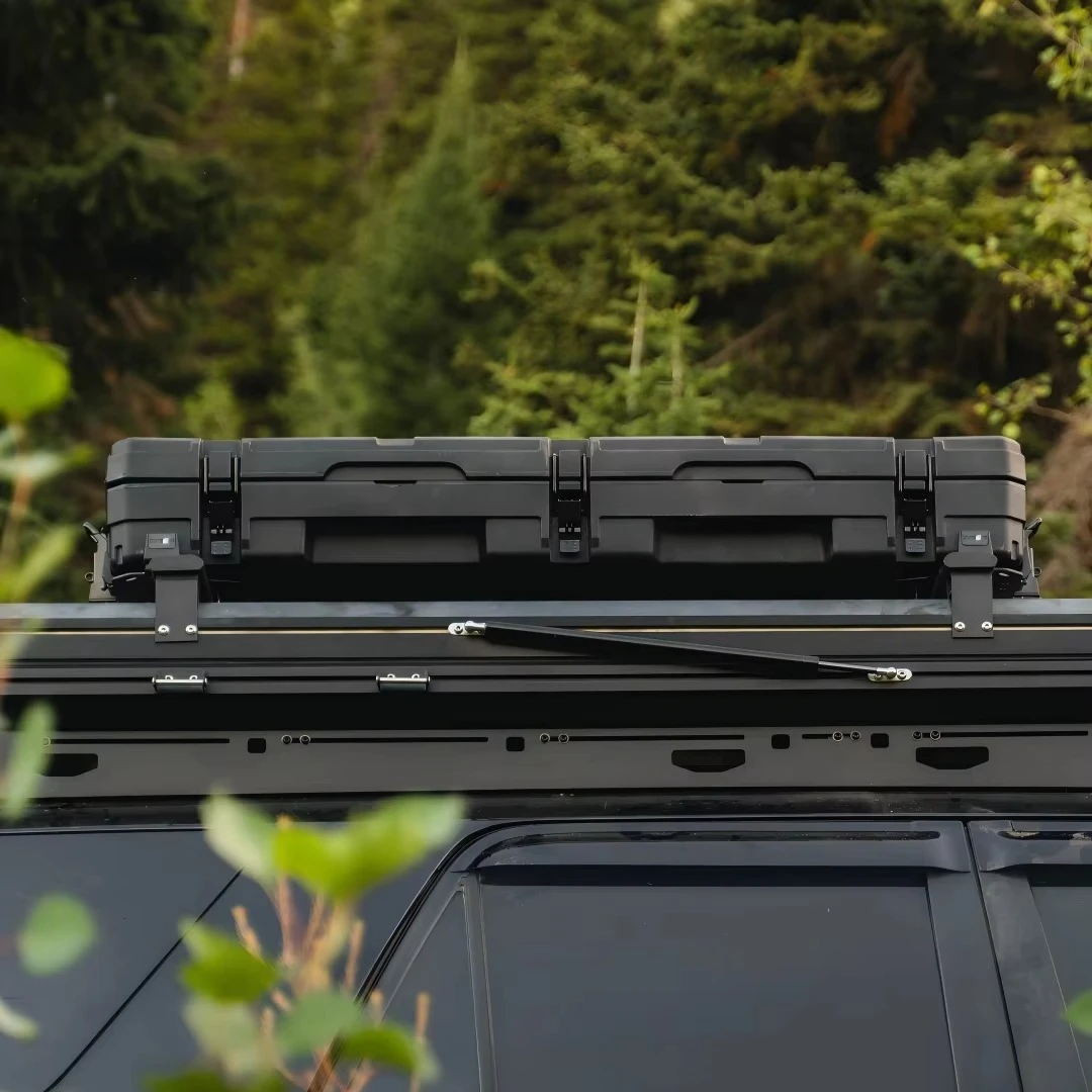 Large Capacity 95L PE Rotoplastic Tool Box for Car Roof Cargo Outdoor Camping Travel Case