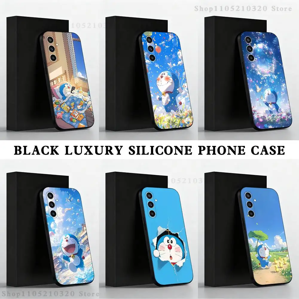 

D-Doraemon Anime Phone Case For Samsung S25,S24,S21,S22,S23,S30,Ultra,S20,Plus,Fe,Lite,Note,10,9,5G Black Cover